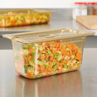 Vollrath - Third-Size Super Pan® Slotted Cover in Amber - 34300