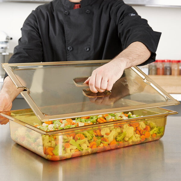 Vollrath - Full-Size Super Pan® Slotted Cover in Amber - 34100