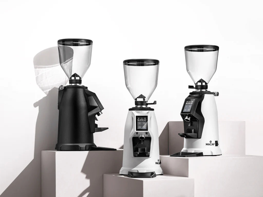 Macap - Supra 68 G, White On-Demand Commercial Coffee Grinder with 68 mm Burrs - BSUGW68102US