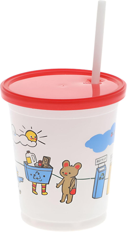 12 Oz Kids Cup Combo With Lid & Kurly Straw, 250/Cs - 300242