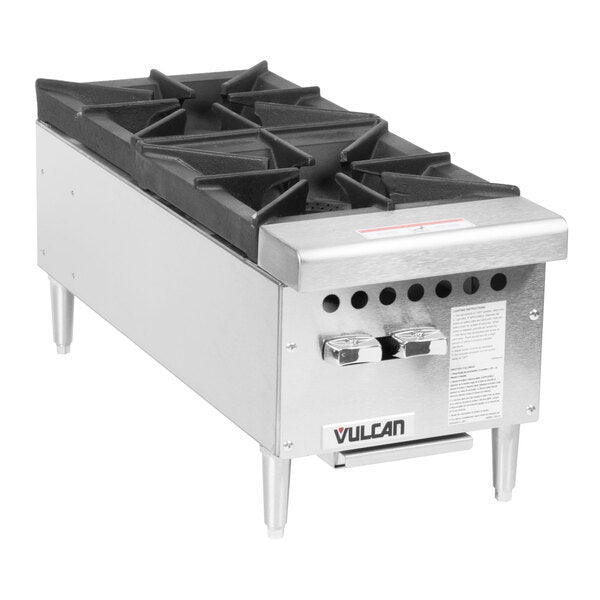 Vulcan - 12" Gas Countertop Hotplate with 2 Burners - VCRH12