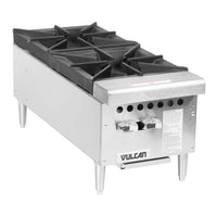 Vulcan - 12" Gas Countertop Hotplate with 2 Burners - VCRH12