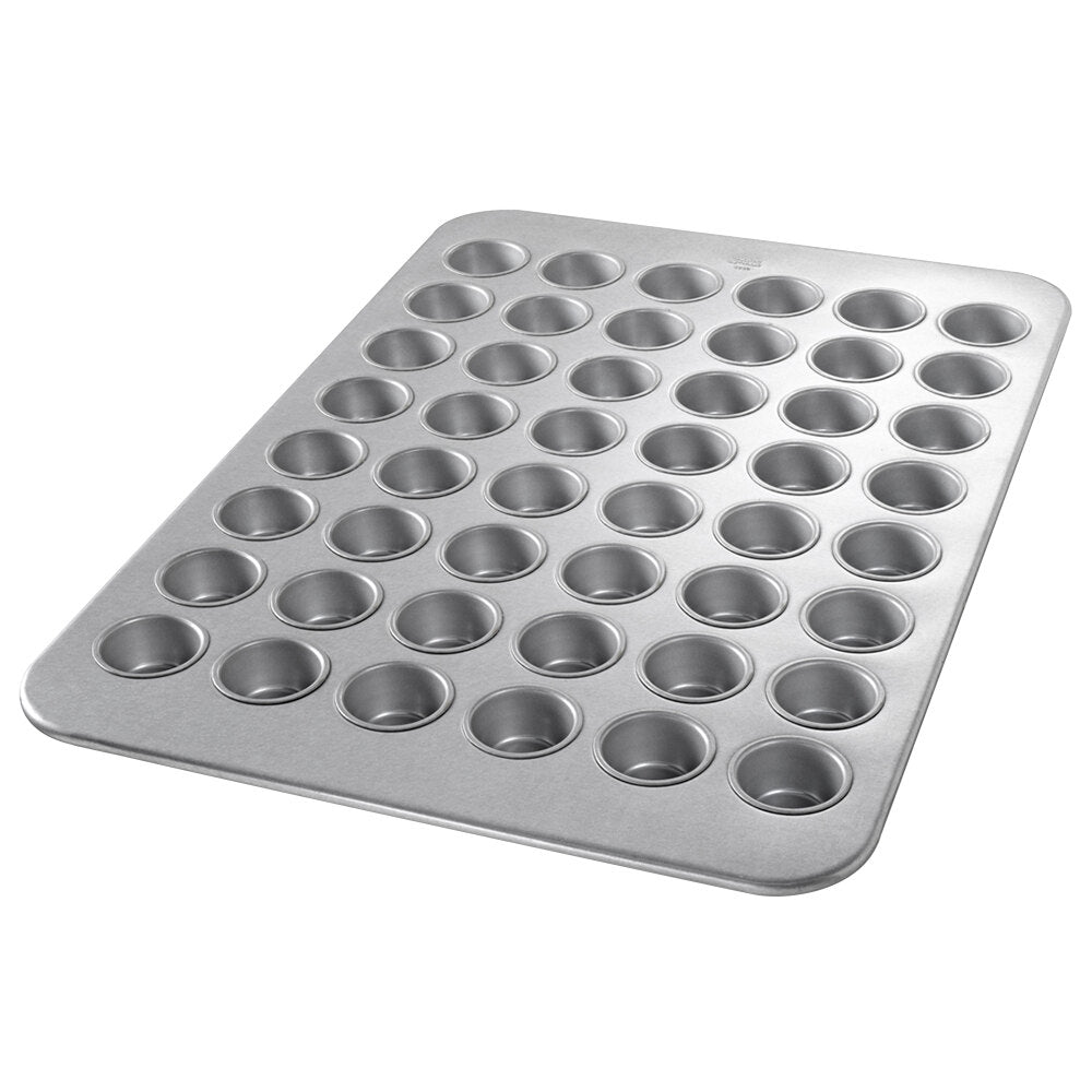 Chicago Metallic - 48 Cup 2.1 Oz. Glazed Aluminized Steel Mini Muffin Pan - 17 7/8" X 25 7/8" - Pack of 6 - 45255