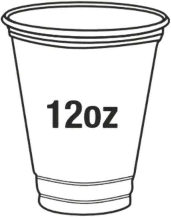 12oz Clear PET Cups, 1000/Cs - PEC1212