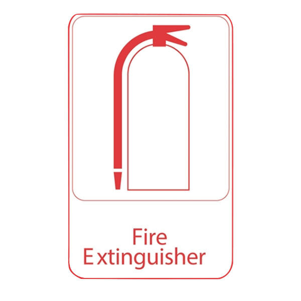 Vollrath - Symbol Sign - Fire Extinguisher White with Red - 5618
