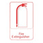 Vollrath - Symbol Sign - Fire Extinguisher White with Red - 5618
