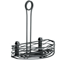 Tablecraft - Artisan Versa 5 3/4" Black Wire Half Condiment Caddy - Pack of 2 - BK167912