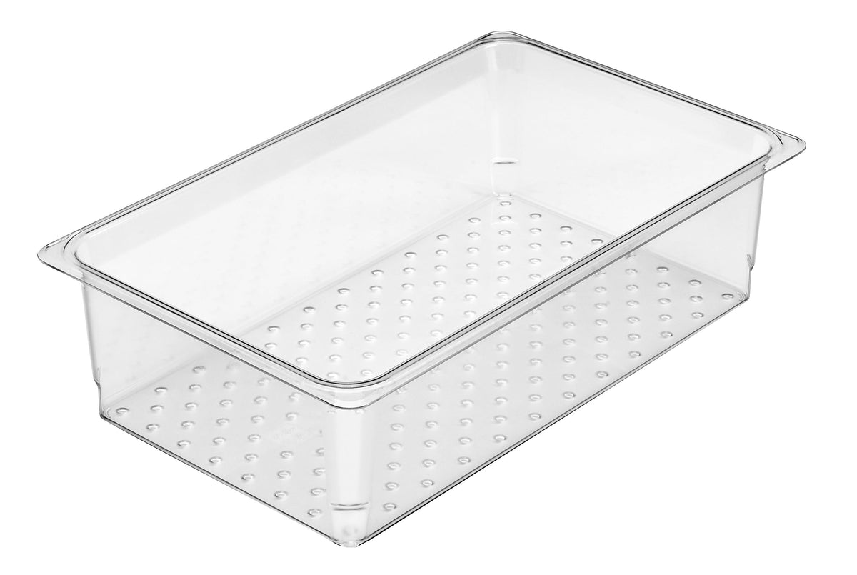 Cambro - Camwear Full Size 5" Deep Clear Polycarbonate Colander Pan - 15CLRCW135