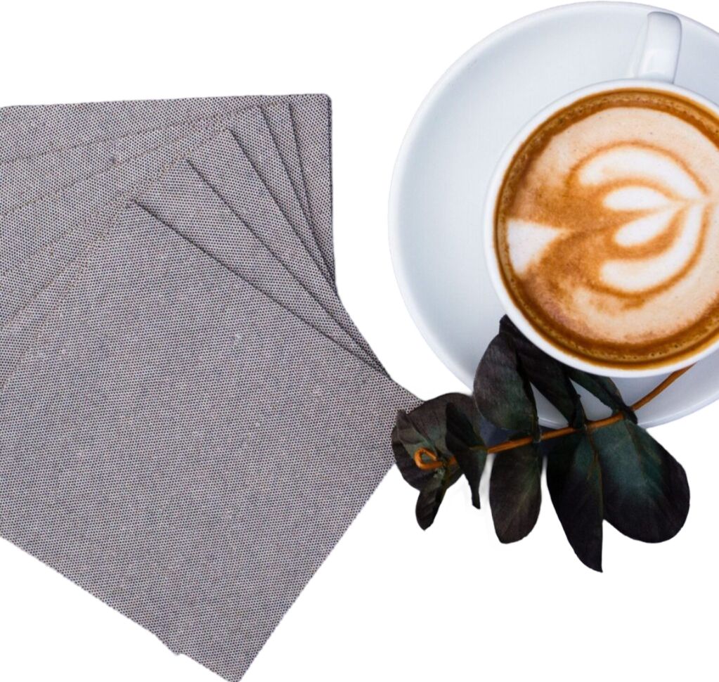 16" x 16" Black Tweed DRC Flat Pack Napkin, 500/Cs - 51006