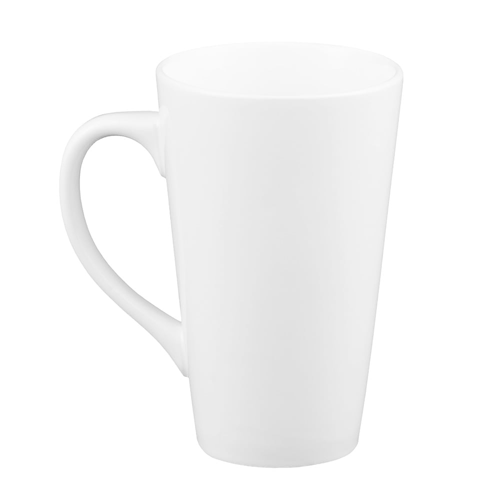 Libbey - 14 Oz. Ultra Bright White Porcelain Tall Bistro Mug - Pack of 12 - TBM-14