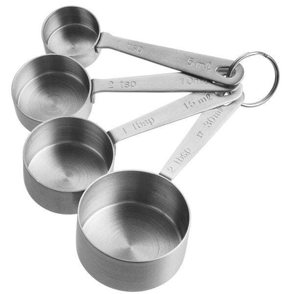 Vollrath - 4-Piece Stainless Steel Straight-Side Measuring Spoon Set - 46589