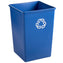 Rubbermaid Commercial - 35 Gallon Blue Square Recycling Container - FG395873BLUE
