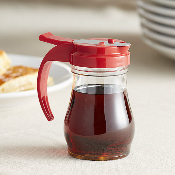 Vollrath - 7-Ounce Plastic Serving Jar with Plastic Top in Red - 1606-02