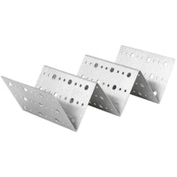 Front Of The House - Taco Holder - Holds 2 to 3 Tacos, Stainless Steel - Pack of 12 - DHO001BSS23