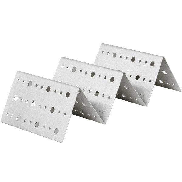 Front Of The House - Taco Holder - Holds 2 to 3 Tacos, Stainless Steel - Pack of 12 - DHO001BSS23