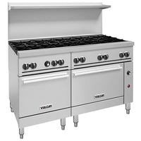 Vulcan - 60" Gas Restaurant Range with 10 Burners and 2 Standard Ovens - 60SS-10B