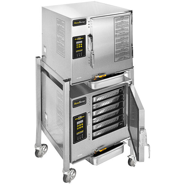 AccuTemp - 208V Evolution 12 Pan Double-Stacked Electric Boilerless Steamer - E62081D060 DBL