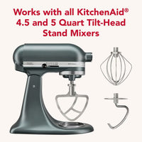 KitchenAid - Stainless Steel 3-Piece Accessory Set with 6-Wire Whip, Dough Hook - KSMTH3PSS