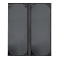 H. Risch - 4.25" x 11" Customizable 2 View Menu Cover - Pack of 12 - BEVWTAM2V4.25X11BLK