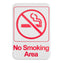 Vollrath - Symbol Sign - No Smoking Area White with Red - 5643