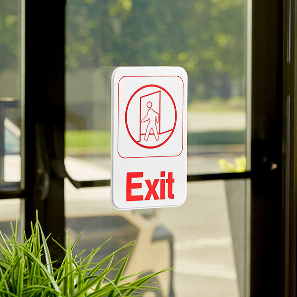 Vollrath - Symbol Sign - Exit White with Red - 5609