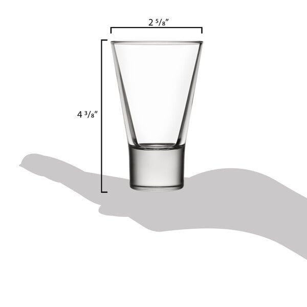 Libbey - Series V 4.75 Oz. Customizable Rim Tempered Tall Shot Glass - Pack of 12 - 11126021