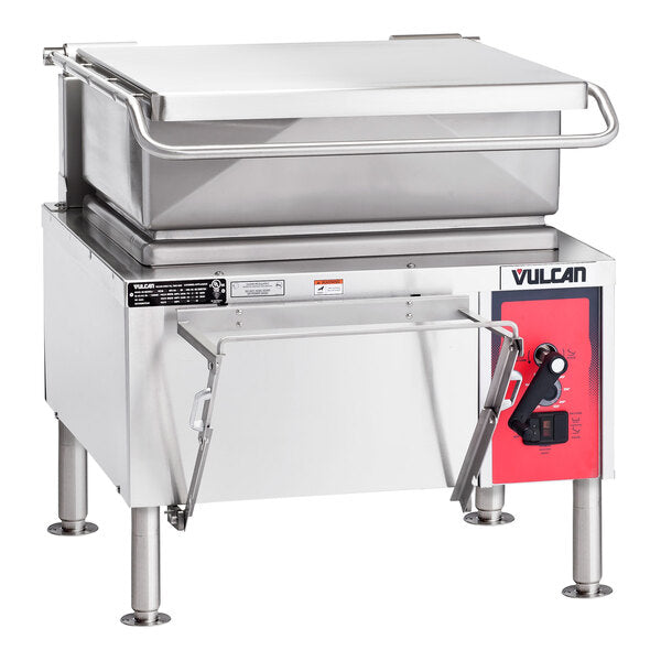 Vulcan - 30 Gallon Gas Floor Model Tilting Skillet Braising Pan with Manual Controls - VG30