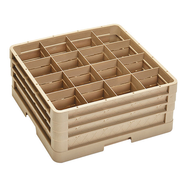 Vollrath - 16-Compartment Traex Closed Wall Full Size Cup Rack with 3 Risers - CR4DDD