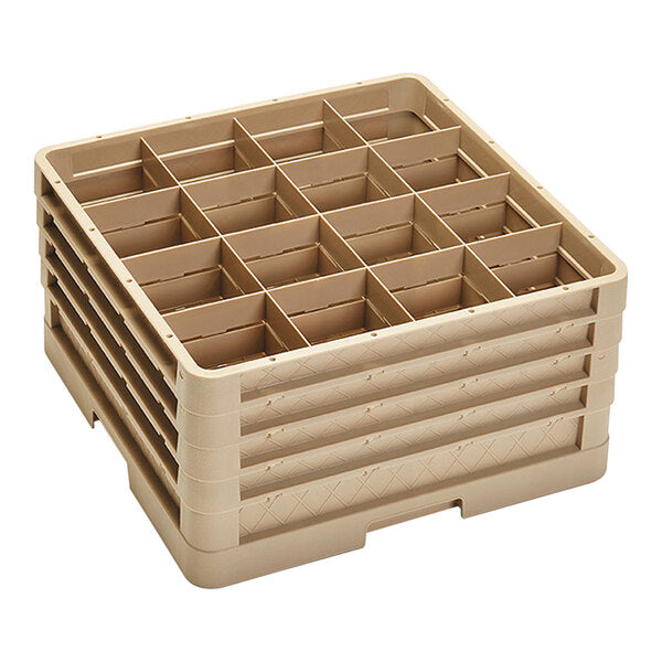 Vollrath - 16-Compartment Traex Closed Wall Full Size Cup Rack with 4 Risers - CR4DDDD