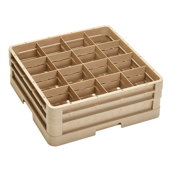 Vollrath - 16-Compartment Traex Closed Wall Full Size Cup Rack with 2 Risers - CR4DD