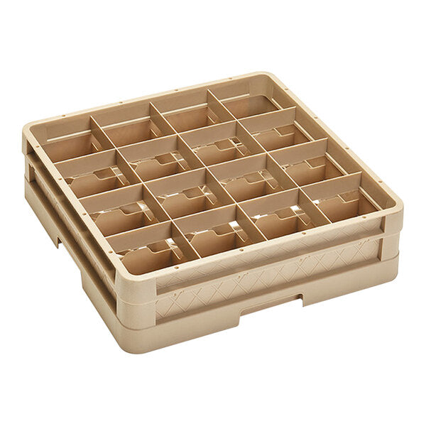Vollrath - 16-Compartment Traex Closed Wall Full Size Cup Rack with 1 Risers - CR4D