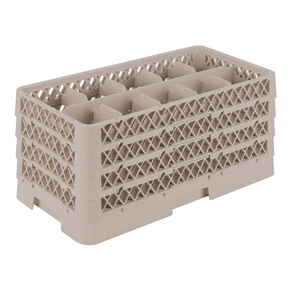 Vollrath - 10-Compartment Traex® Half-Size Glass Rack with 6 Risers - HR1C1CCCCC