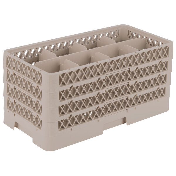 Vollrath - 8-Compartment Traex® Half-Size Glass Rack with 4 Risers - HR1B1BBB