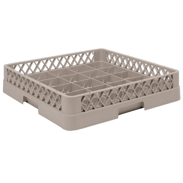 Vollrath - 25-Compartment Traex Full-Size Cup Rack, Open-Wall Cup Rack in Beige without Risers - TR16