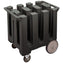 Cambro - Poker Chip Black Dish Dolly / Caddy with Vinyl Cover - 6 Column - DC575110