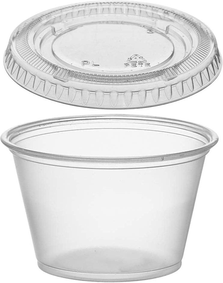 4 Oz Clear Plastic Portion Cup With Use Lid, 2500/cs - 305197