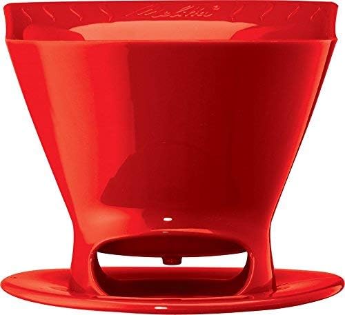MELITTA - Cone Filter Coffee Plas Red Pourover - Pack of 8 - 640820