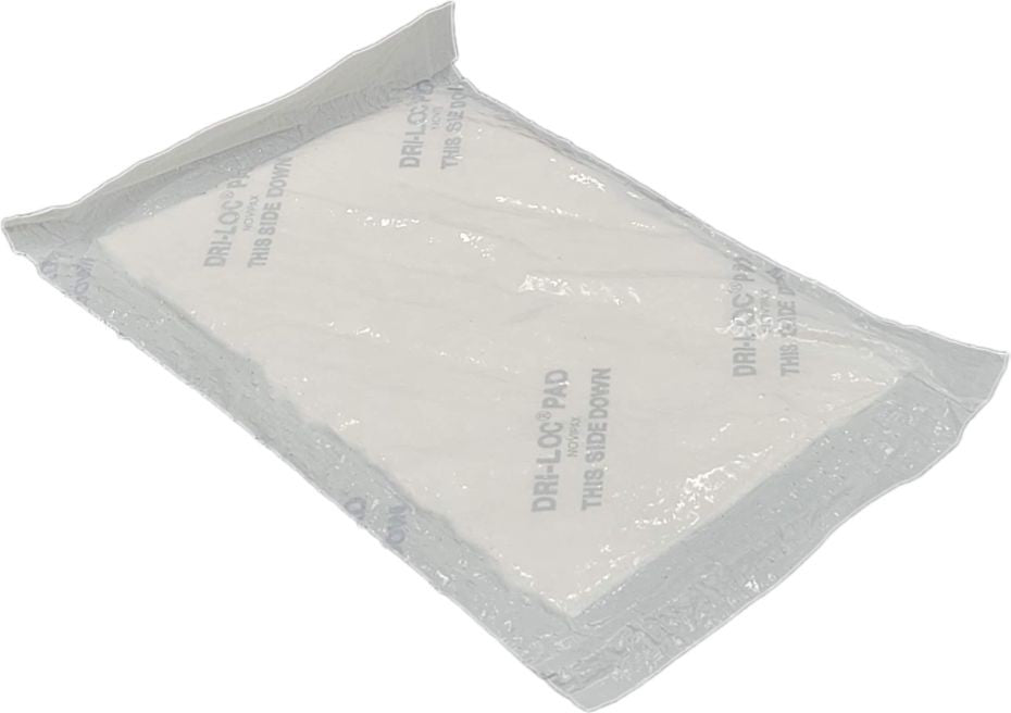 4.75" x 7" Dri-Loc Poultry White Pads, 2600/Cs - H4730077