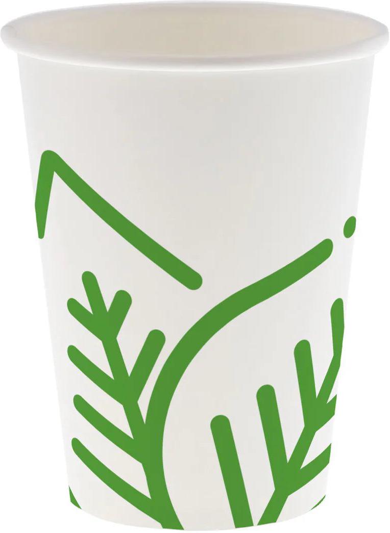 511 Foodservice - 12 Oz White Compostable Plastic Lined Cups, 1000/Cs,20 x 50 - HFW-HC-12-CA