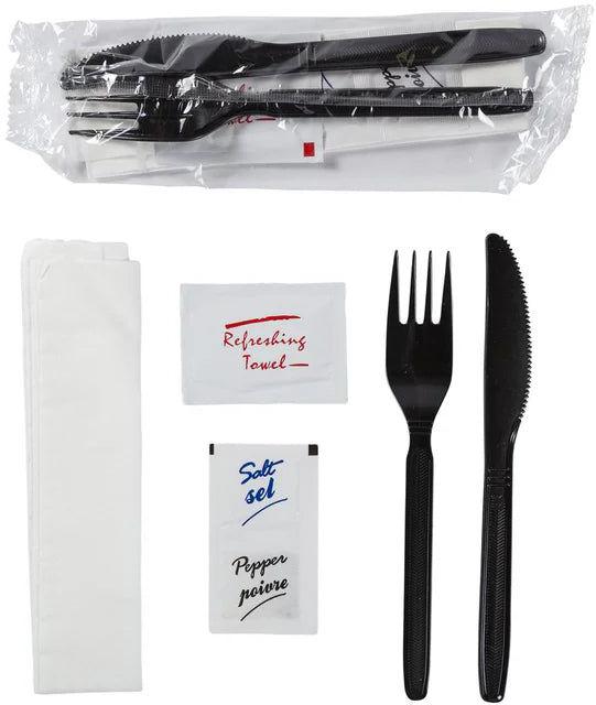 511 Foodservice - Polystyrene Black Meal Kit, 250/cs - HSMK-61