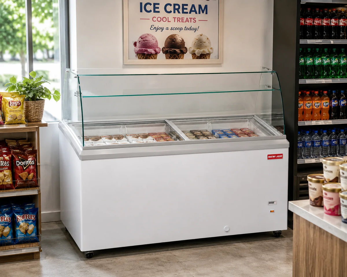 New Air - 71" Ice Cream Dipping Cabinet with 12 Tubs - NIF-71-DC