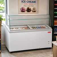 New Air - 71" Ice Cream Dipping Cabinet with 12 Tubs - NIF-71-DC