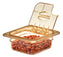 Cambro - H-pan 1/6 Size Amber High Heat Fliplid with Spoon Notch - Pack of 6 - 60HPLN150