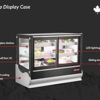 New Air - 60" Square Glass Refrigerated Countertop Display Case - NCDC-60-SV