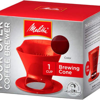 MELITTA - Cone Filter Coffee Plas Red Pourover - Pack of 8 - 640820