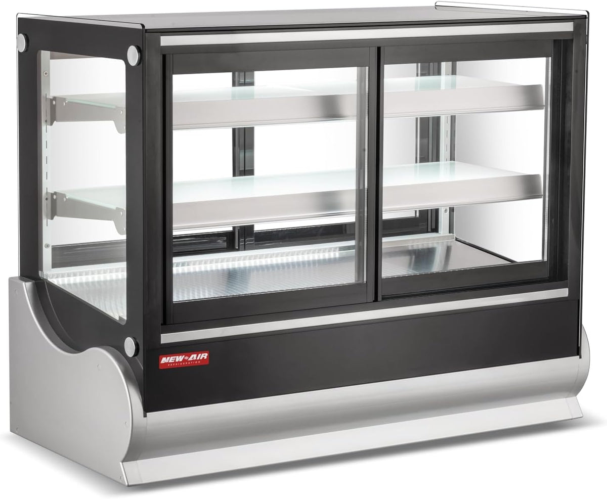 New Air - 60" Square Glass Refrigerated Countertop Display Case - NCDC-60-SV