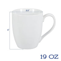 DANESCO - Bia Cordon Bleu White Porcelain Bistro Mug 4pc Set - 903109