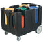 Carlisle - Cart Dish Dolly with 4 Divider Black - ADD4 BLACK