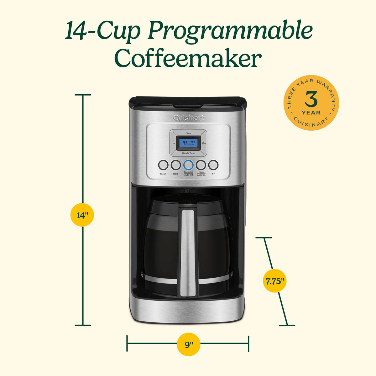 Cuisinart - PerfecTemp 14 Cup Programmable Coffee Maker - DCC-3200NASC