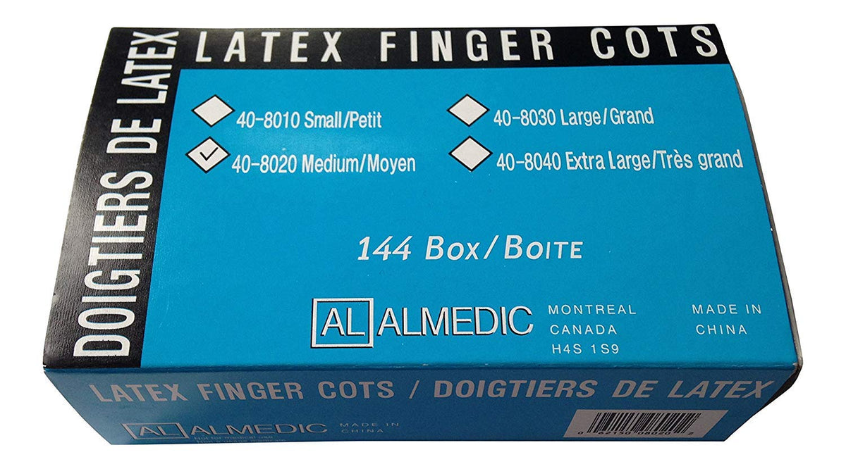 ALMEDIC - First Aid Finger Cot Medium - Pack of 144 - 40-8020